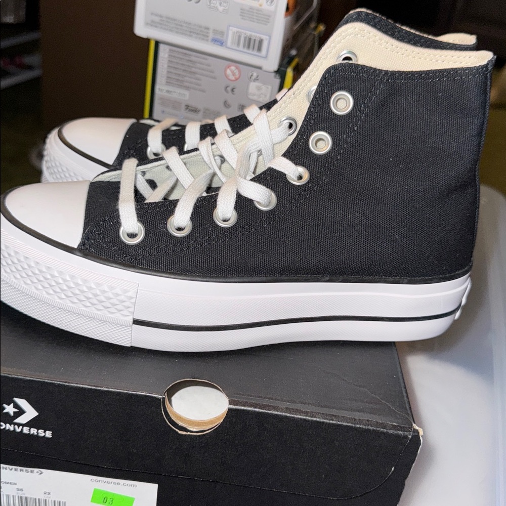 Converse Black and White Canvas High-Tops